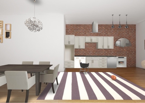 Kitchen and dining room 💗💗 Design Rendering