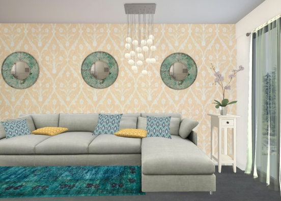Bliss Living Room Design Rendering