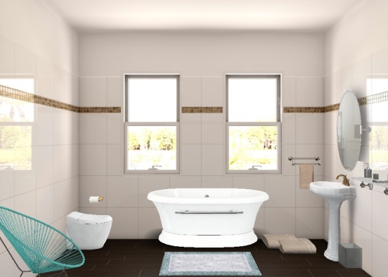 The Luxury Bathroom Design Rendering