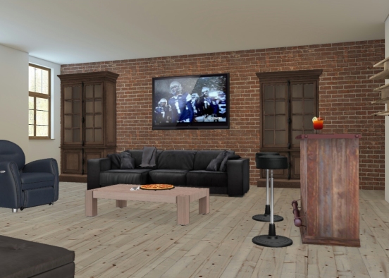 Man Cave - March Madness Design Rendering