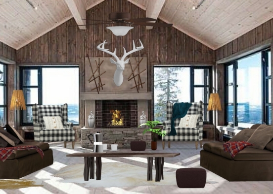 Cabin in the woods. Thanks to Jackie for the template. Design Rendering