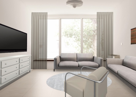 Modern Livingroom , small Appartement  Design Rendering