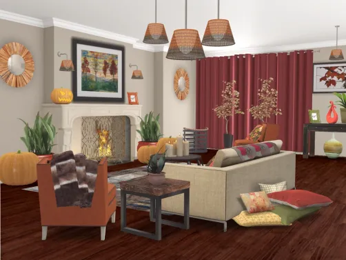 Cozy up by the fire on a cool fall night