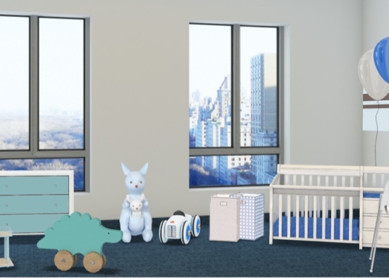 The Blues Baby Room Design Rendering