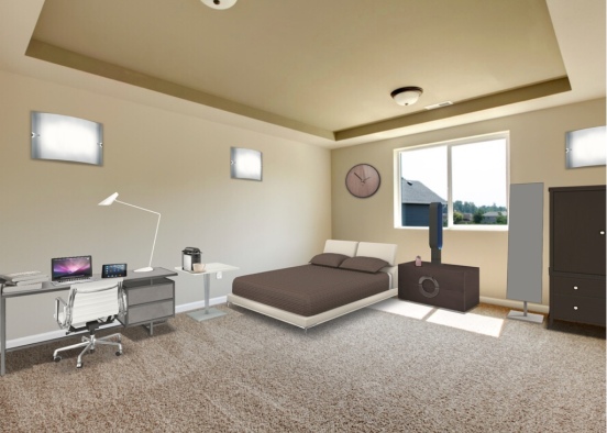 College students bedroom Design Rendering