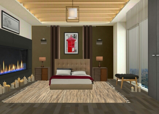 bedroom  for  meditation  XD Design Rendering