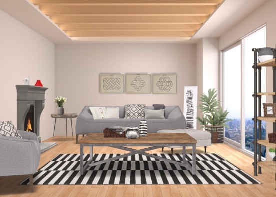 cozy living Design Rendering