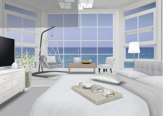 Bright bedroom Design Rendering