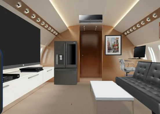 Private Jet Modern Design Design Rendering