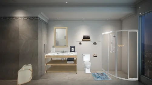 Baño minimalista 