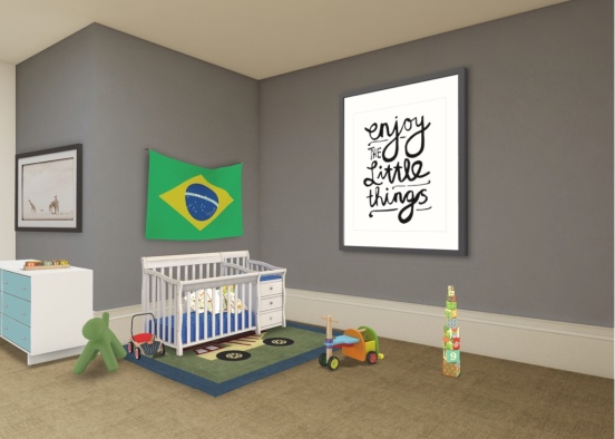 Baby boy Room Design Rendering