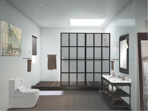 brown bathroom