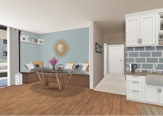 Kitchen and Dining Design Rendering