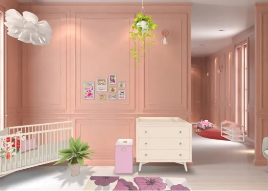 baby gurl nursery  Design Rendering