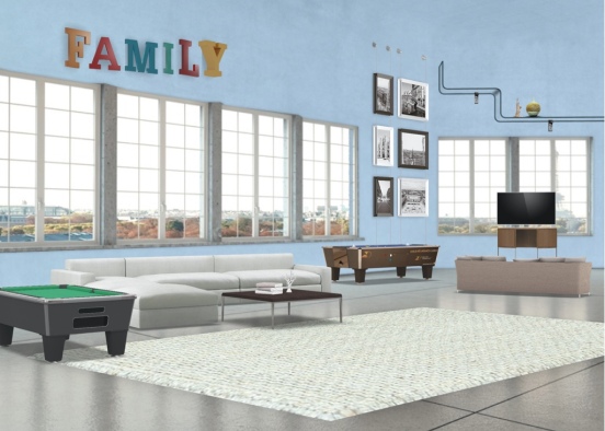 Family room Design Rendering