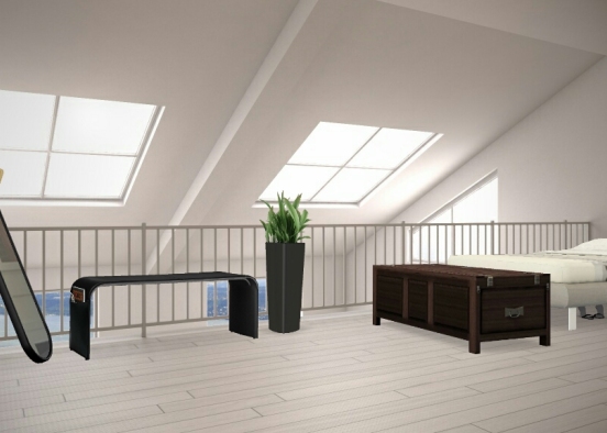Small upstairs loft room Design Rendering