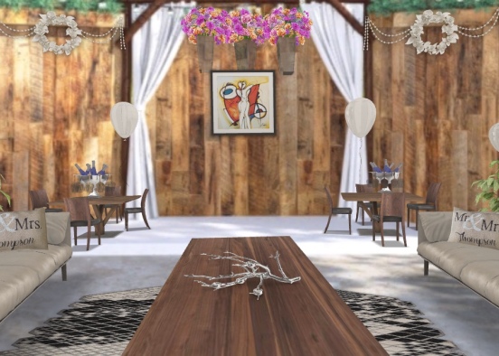 backyard wedding reception  Design Rendering