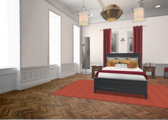 Fall bedroom Design Rendering
