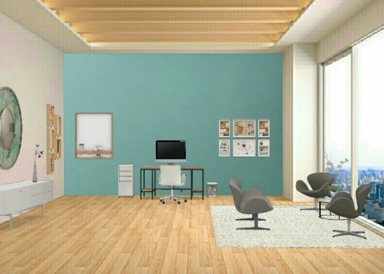 Cute office Design Rendering