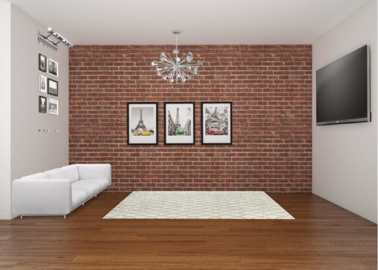 Living roomn Design Rendering
