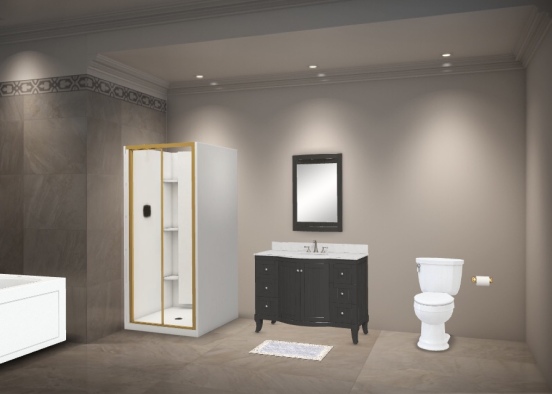 Beautiful bathroom Design Rendering