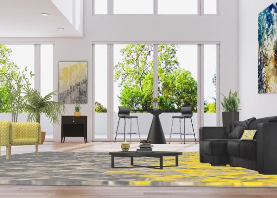 living black and yellow Design Rendering