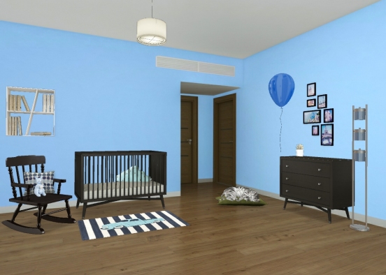Boys baby nursery  Design Rendering