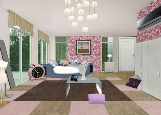 my sister's dream bedroom... Design Rendering
