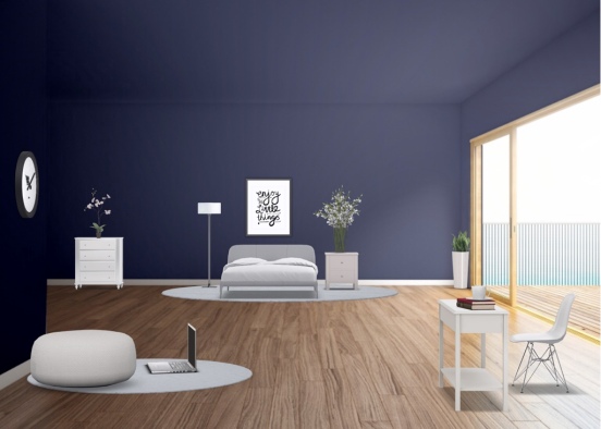 Complex and Comfortable Bedroom Design Rendering