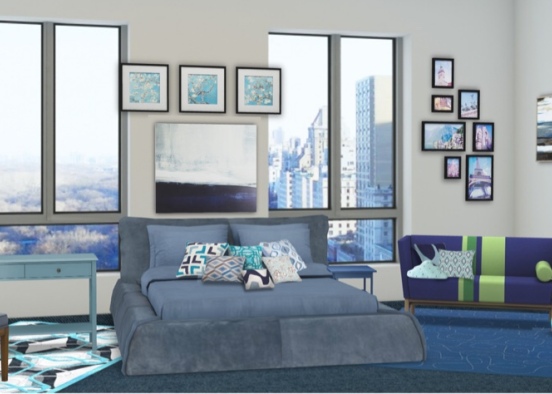 A calm, inviting, blue style that will make you relax. Design Rendering