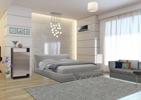 lux bedroom Design Rendering