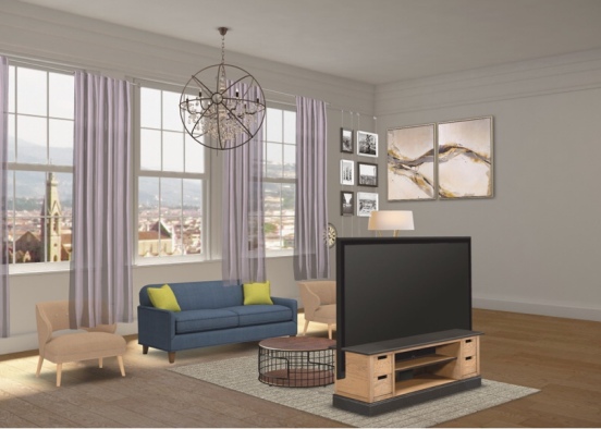 Sammy living room Design Rendering