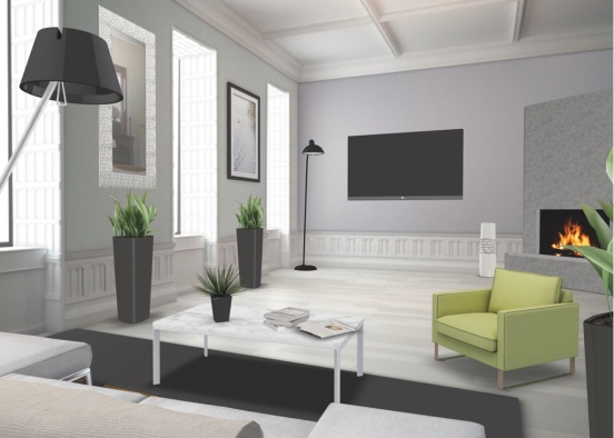 Fancy Living Room  Design Rendering