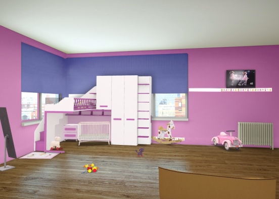 Sofia's stylish bedroom Design Rendering