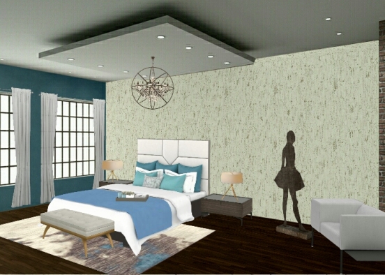 Dormitorio elegante Design Rendering