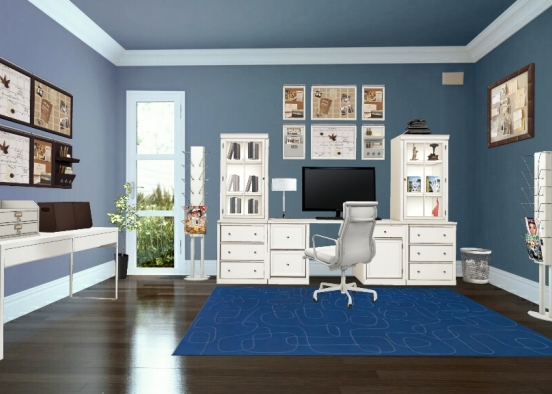Book & office room Design Rendering