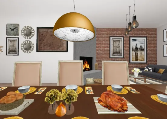 Thanksgiving Dinner! Design Rendering