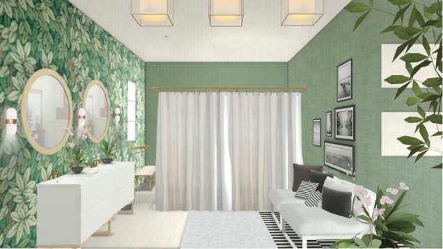 Green & Gorgeous Tropical Bath