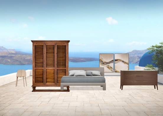 Greece bedroom Design Rendering