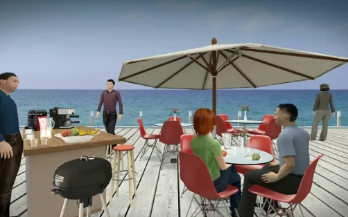 A pleasant day at the beach.