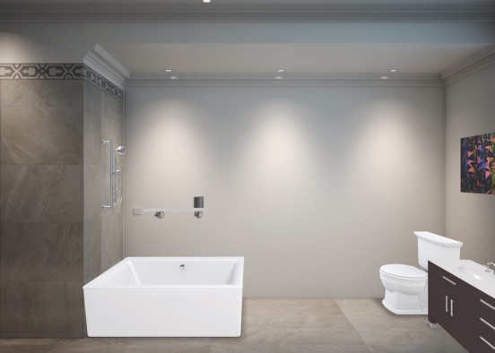 The bathroom Design Rendering