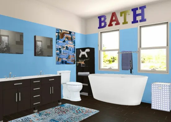 Boys bathroom Design Rendering