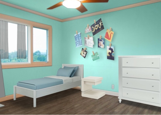 Teenager Bedroom  Design Rendering