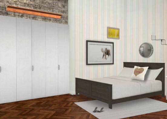Luxery bedroom Design Rendering