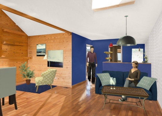 Kitchen/living space Design Rendering