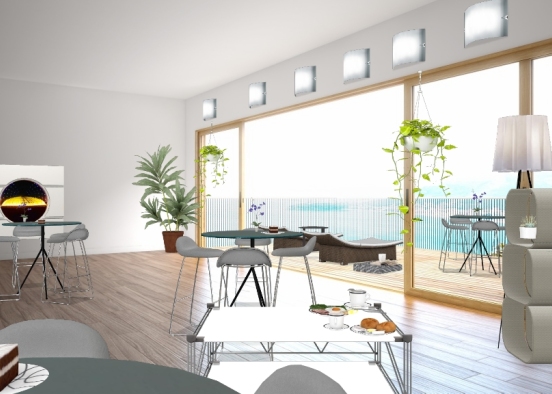 A simple vacay breakfast lunch dinner Hall Design Rendering