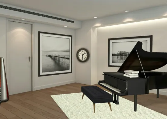 Salle  de piano Design Rendering