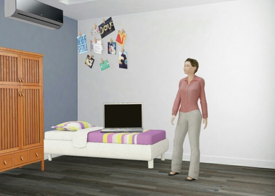 Dormitorio de adolecentr Design Rendering