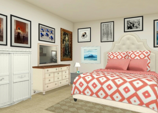 Wonderful bed room Design Rendering