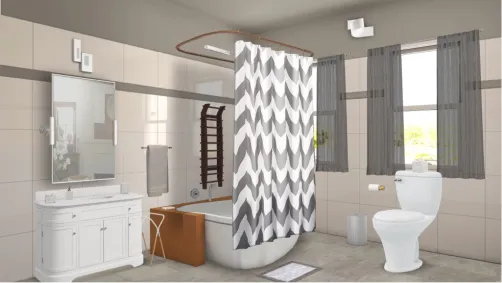 Gray bathroom 